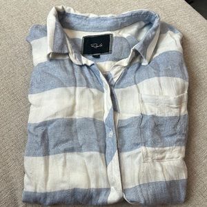 Rails Hunter style button down blue striped XS